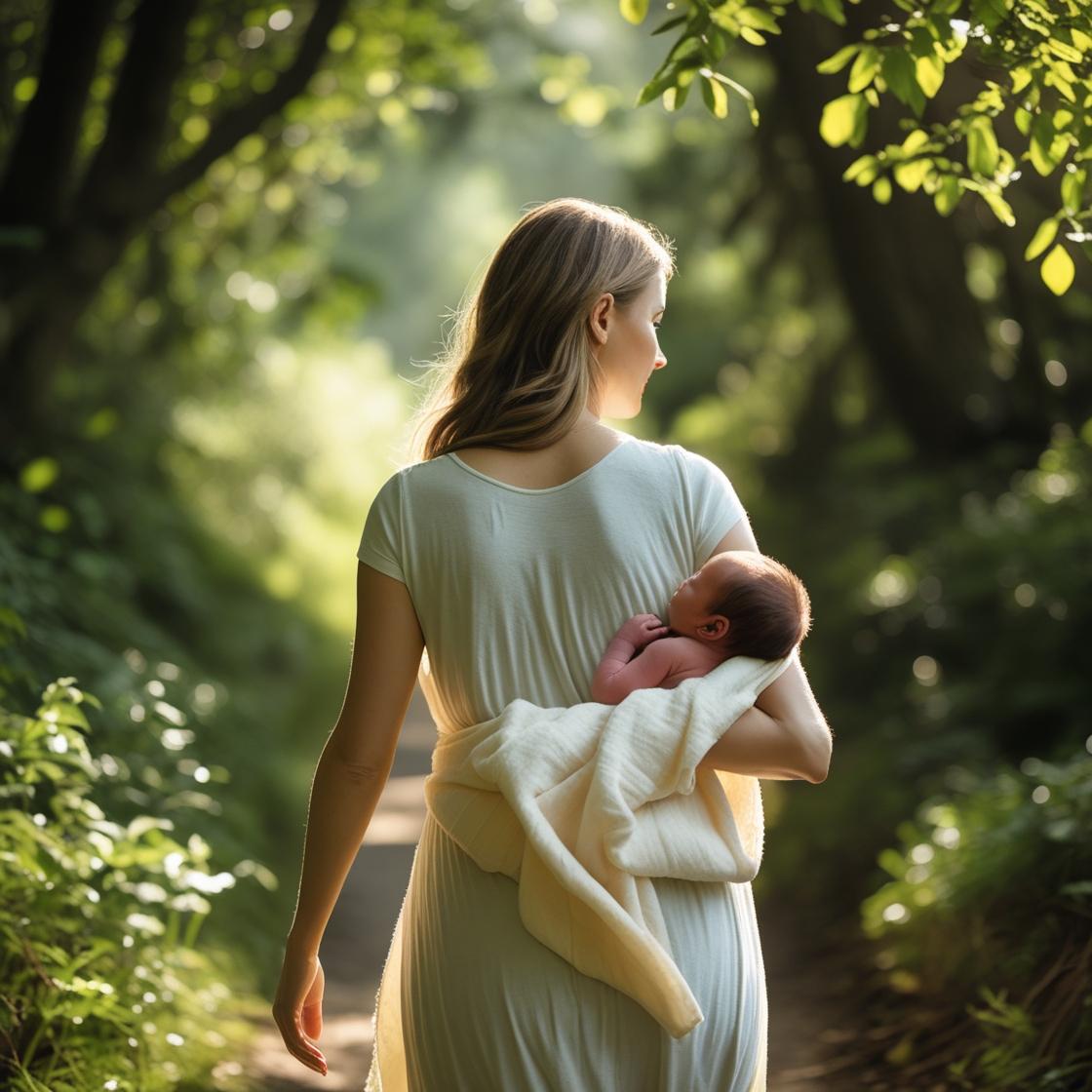 "Mulher grávida em caminhada por trilho natural, simbolizando evolução pessoal e crescimento ao longo da gravidez e maternidade." Esta imagem ajuda a reforçar a ideia de que o Parto Dourado não é só sobre nascer, mas sobre transformar-se — com presença, consciência e continuidade.